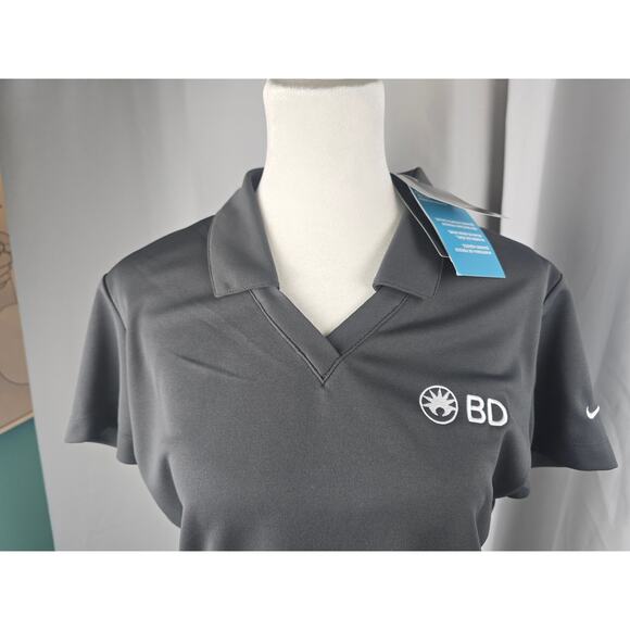 Nike Golf Dri-FIT Polo Shirt Women's Medium Performance Top Gray Logo - Picture 4 of 10